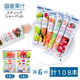 国産果汁スティックシャーベット しんこう 2種×各6袋 計12袋 デザート 熱中症対策 お菓子 おやつ 送料無料
