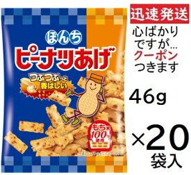 ぼんち ピーナツあげ 46g×20袋入 Rice Cracker ピーナツあげ まとめ買い せんべい おつまみ 塩揚げせん ピーセン【心ばかりですが…クーポンつきます☆】