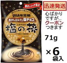 UHA味覚糖 塩の花 71g×6袋入 ミルクキャンディ 塩みるくキャンディ チョコキャンディ 塩チョコ キャンディ 塩スイーツ あめ 焦がしミルクと塩チョコ【心ばかりですが…クーポンつきます☆】