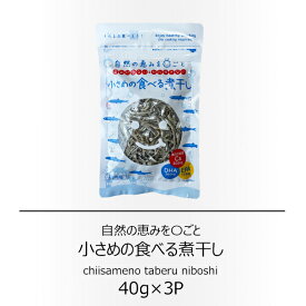 岡商店　小さめの食べる煮干し40g×3袋【配送日時指定不可】【送料無料】【メール便対応】【カルシウム】【おやつ】【おつまみ】【無添加】