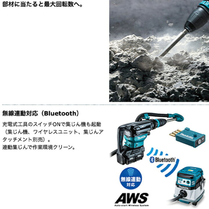 楽天市場】makita マキタ HM002GZK 充電式ハンマ(本体のみ / バッテリ 