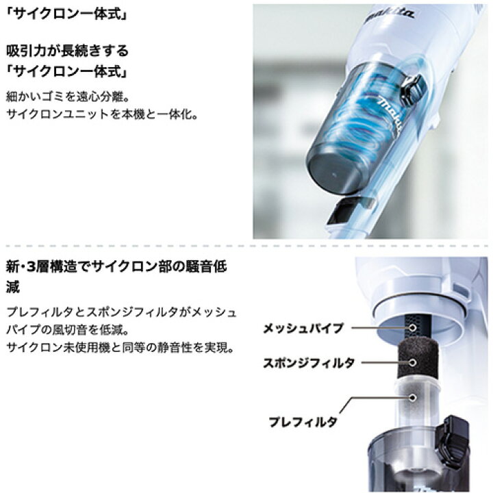 楽天市場】makita マキタ 充電式クリーナー CL286FDRFW/O 充電器+ 
