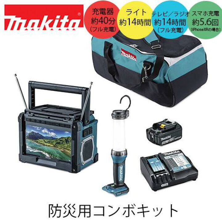 楽天市場】makita マキタ CK1012 防災用コンボキット(充電式ラジオ付 