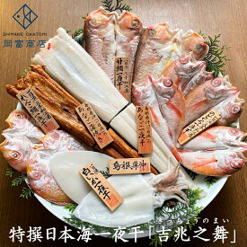 【送料無料 】特撰日本海一夜干「吉兆之舞」（きっちょうのまい） 甘鯛　 のどぐろ れんこ鯛 白いか 穴子 あなご蒲焼き 国産 島根産 無添加 誕生日 干物セット 干物 母の日 父の日 ギフト 詰め合わせ プレゼント 内祝 お祝い お礼 お取り寄せ 海鮮 高級 グルメ 岡富商店