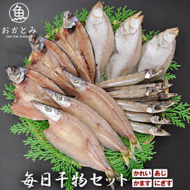 【送料無料 】毎日干物セット かれい あじ かます にぎす（沖いわし） 　国産 島根産 無添加 一夜干し バーベキュー 海鮮 セット 魚 冷凍 おつまみ 酒の肴 ご飯のお供 お取り寄せ 産地直送 朝食 バレンタイン 岡富商店 【js】
