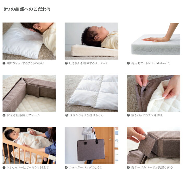 楽天市場】ファルスカ コンパクトベッドフリー Free 折り畳み 