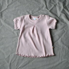 半袖AラインTシャツ(細リブ) ピンク 2024ss /joha(ヨハ ) ネコポス