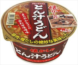 送料無料 ニュータッチ 懐かしのとん汁うどん 80g×12個