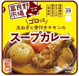 送料無料 富良野 ゴロッと玉ねぎと骨付きチキンのスープカレー 260g×6袋