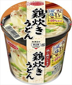 送料無料 エースコック だしの旨みで減塩 鶏炊きうどん 45g×12個