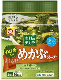 送料無料 東洋水産 マルちゃん 素材のチカラ めかぶスープ (4.7g×5食)×6袋