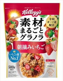 送料無料 ケロッグ 素材まるごとグラノラ朝摘みいちご 500g×6袋