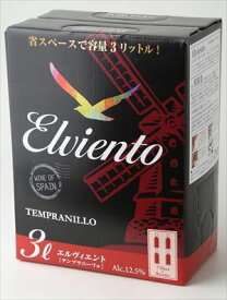 エルヴィエント テンプラニーリョ 赤 ミディアムライト スペイン 3000ml×4本