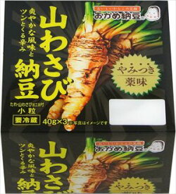 送料無料 タカノフーズ やみつき薬味山わさび納豆 (40g×3P)×12個 クール