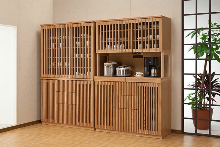 楽天市場】☆10%OFF☆ 食器棚 大川家具 収納 130 キッチンボード 