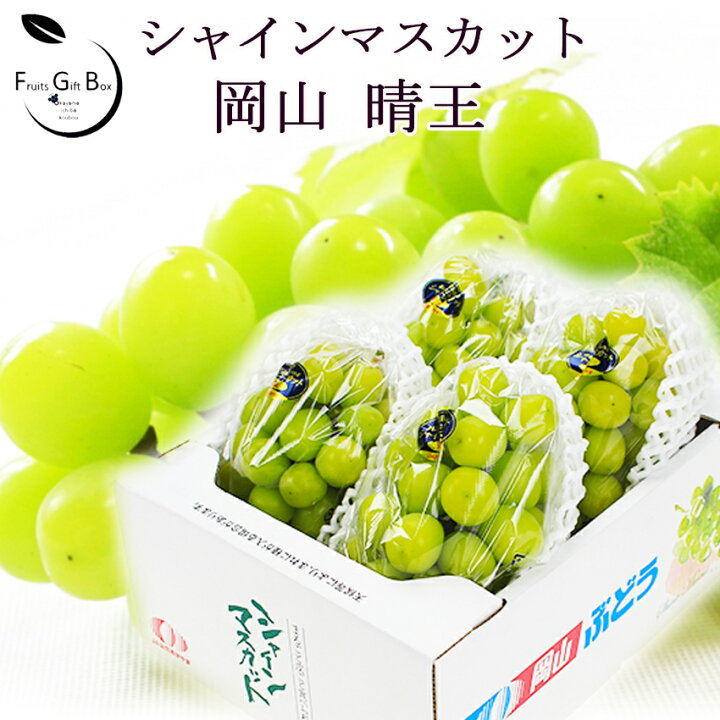 楽天市場】2024 ギフト 岡山県産 シャインマスカット 晴王 2kg (3〜5房 