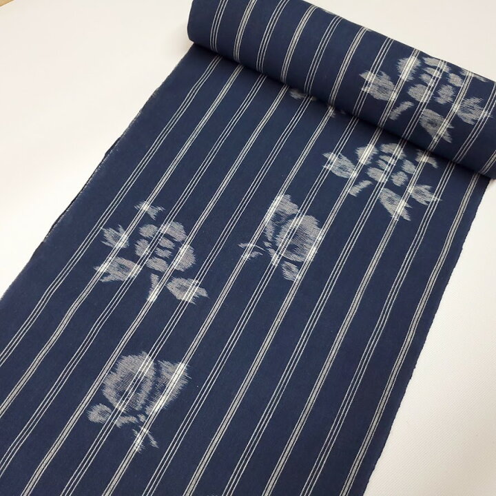 楽天市場】岡山県郷土伝統的工芸品 作州絣 藍色 手織 木綿 反物 和服 