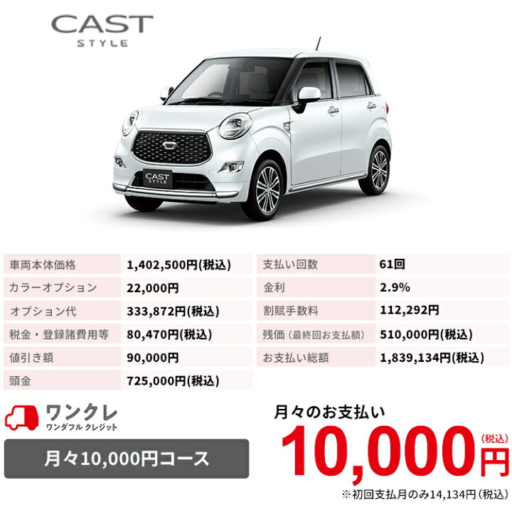 楽天市場 新車 ダイハツ キャストスタイル Cast Style G Vs Saiii 2wd シャイニングホワイトパール 61回払い 岡山ダイハツ 公式 自動車 車 4名 4人乗り ワンクレ ホワイト 白 本体 人気 岡山ダイハツみらい支店
