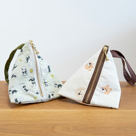 マナーポーチ 小型犬用【K＆S】(消臭 お散歩ポーチ 小型犬 犬用 犬 エチケットポーチ 三角)日本製 ハンドメイド 北欧 雑貨 贈り物 ギフト おしゃれ 大人かわいい