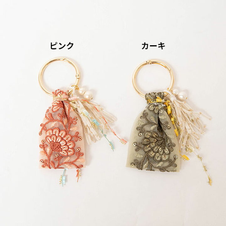 楽天市場】刺繍リボンキーホルダー【M hario マーケット】(キーリング  