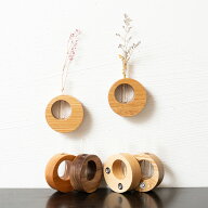 木製フラワーベース 一輪挿し マグネット付き ディフューザーボトル【沖家具】(ミニ 木製 磁石 壁掛け 小…