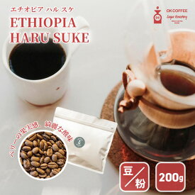 エチオピアハルスケ 200g 【送料無料】| 20杯分 コーヒー豆 スペシャリティ コーヒー お試し 浅煎り 珈琲 コーヒー 無添加 焼きたて 自家焙煎 酸味 フルーティ コーヒー豆 コーヒー粉 高品質 バランス 直火 焼きたて okcoffee