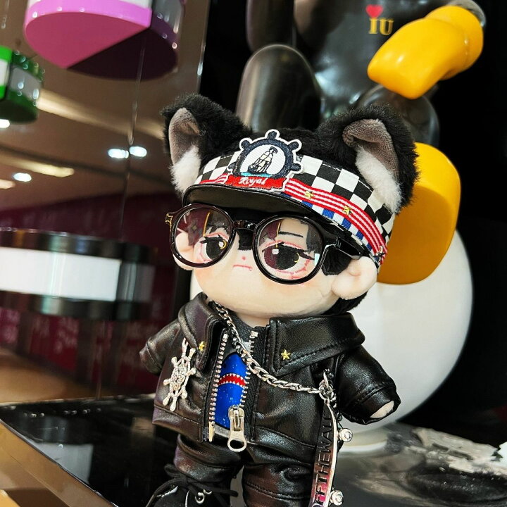 楽天市場 ミニ洋服15cmセンチｃｍ ぬいぐるみ用ドールウェア韓国ファッションアイドル衣装 可愛い Kpop 綿人形の服 帽子 革のジャケット ストライプtシャツ ジーンズ 人形ベビー服 着せ替え ぬいぐるみ 用 Okeya楽天市場店