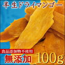 『メール便送料無料』太陽の恵み 熱帯果物の王様 フィリピン セブ島産 最高級無添加半生ドライマンゴー 100g入り【無添加ドライマンゴー100g】
