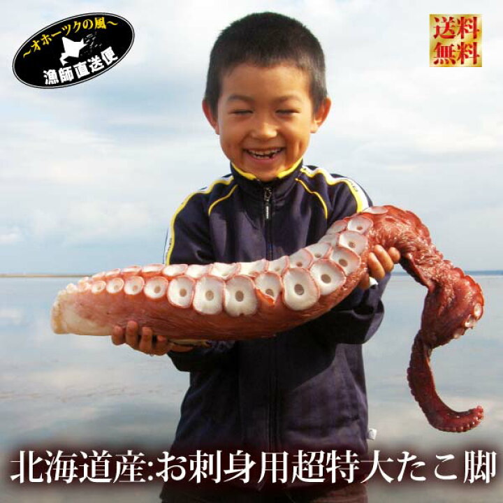 楽天市場 北海道 海鮮 最高級 たこ脚 タコ脚 超特大 極太 1 8キロ ボイル 刺し身用 タコ刺し 北海道産 ミズダコ みずだこ たこ脚 たこ足 タコ足 ゆでダコ 茹でだこ 送料無料 各種内祝い 卒業祝い 就職祝い 入学祝い 母の日 オホーツクの風 海老蟹いくら専科