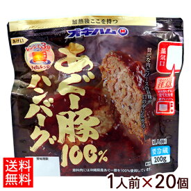 あぐー豚100％ ハンバーグ 200g×20個 【送料無料】　/オキハム レンチン惣菜 冷蔵
