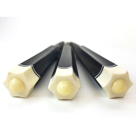 すぐ使える【削り穴あけ加工済み】三線 六角型 カラクイ 3本セット 糸巻き