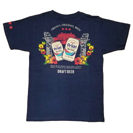 【送料無料】正規品 オリオンビール Tシャツ 首里城 龍柱とドラフト缶 紺 半袖 白 S M L XL XXL サイズ グッズ 雑貨 かわいい 限定 沖縄お土産 メンズ レディース 人気 おすすめ 無地 厚手 大きい 綿100 額縁 ブランド プリント 男性 女性 ポイント ロゴ おもしろ デザイン