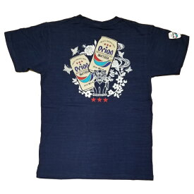 【送料無料】正規品 オリオンビール Tシャツ 「シーサーとドラフト缶」(紺)半袖 白 S M L XL XXL サイズ グッズ 雑貨 かわいい 限定 沖縄お土産 メンズ レディース 人気 おすすめ 無地 厚手 大きい 綿100 額縁 ブランド プリント 男性 女性 ポイント ロゴ おもしろ ゆったり