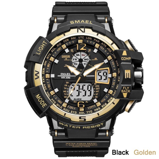 WoMaGe メンズ 腕時計 交換無料 デジタルデュアルタイム ミリタリー 8色 数量は多 海外トップブランド メンズスポーツ腕時計 複数カラー有 50m防水 ファッション