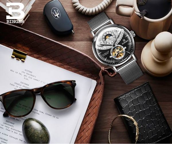 BINGER メンズ 腕時計 トゥールビヨン ムーンフェイズ グランドコンプリケーション オマージュウォッチ 複数カラー有 | Oki-Doki ストア