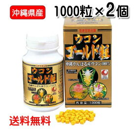 〔ウコン複合体〕ウコンゴールド粒 1,000粒入×2個　沖縄県産春ウコン・秋ウコン・紫ウコン　送料無料