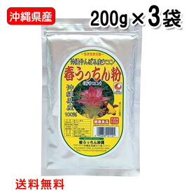 春ウコン粉 沖縄県産 春うっちん粉 200g×3袋 メール便発送 送料無料 うっちん沖縄 うこん 粉末 沖縄 精油成分 フラボノイド カンファー アズノン シネオール ミネラル