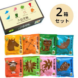 八島黒糖 20g×8袋 2箱セット 沖縄 黒糖 小袋 お土産 食べ比べ 沖縄県産 黒砂糖 ミネラル さとうきび