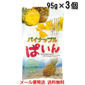 パイナップルぱいん 95g×3個〔メール便発送 送料無料〕沖縄産パイナップルパウダー使用 ドライフルーツ　パイン