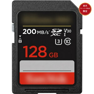 �y�y�V�X�[�p�[SALE���聚10%OFF�N�[�|���zSDXC�������[�J�[�h 128GB UHS-I U3 V30 Class10 �ő�Ǎ�200MB/s 4K�Ή� SDSDXXD-128G-GN4IN