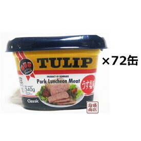 【チューリップポーク】【エコパック】340g×72缶（3ケース）セット うす塩味 沖縄 缶詰