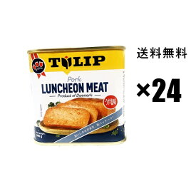 【チューリップポーク】340g×24缶セット（1ケース） うす塩味 沖縄お土産