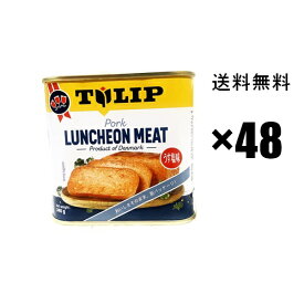 【チューリップポーク】うす塩味 340g×48缶セット(2ケース） 沖縄お土産 TULIPポークランチョンミート