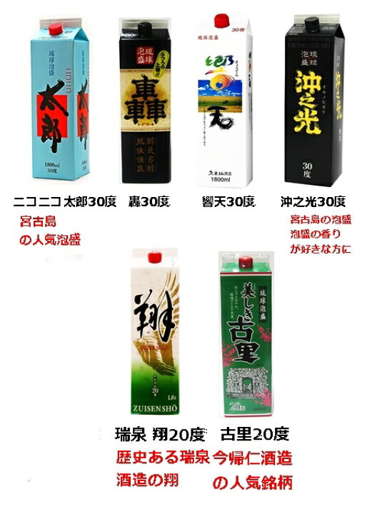 楽天市場】【泡盛】紙パック 選べる12本セット / 久米仙 八重泉 瑞泉 
