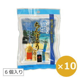雪塩ちんすこう 6個×10袋 南風堂 ちんすこう 雪塩 塩 個包装 小袋 ミニ 美味しい 沖縄土産 お取り寄せ ばらまき