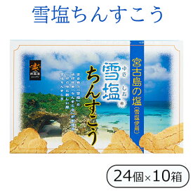 雪塩ちんすこう 南風堂 24個×10個 ちんすこう 雪塩 塩ちんすこう 沖縄土産 お菓子 美味しい 個包装 まとめ買い サクサク食感 おすすめ 人気 沖縄のお菓子 ご当地のお土産