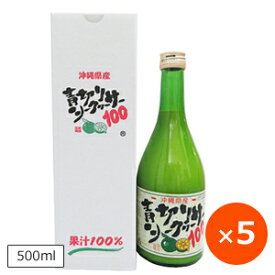 シークワーサー 青切り 100% 原液 青切りシークワーサー100 500ml×5本【送料無料】 沖縄 ジュース シークヮーサー ノビレチン ビタミンC