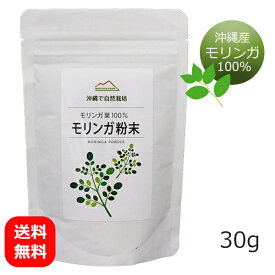 モリンガパウダー 30g 【メール便送料無料】 モリンガ 粉末 パウダー 沖縄産 国産 青汁 健康食品 ギャバ ポリフェノール 無着色 さんご園芸 お料理 お菓子 青汁 スムージー