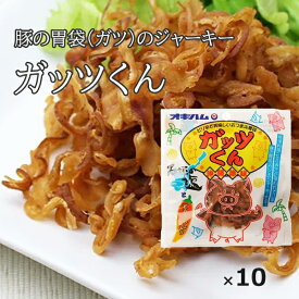 ジャーキー おつまみ ガッツくん 15g×10個 【メール便送料無料】 オキハム 沖縄土産 豚ジャーキー お取り寄せ まとめ買い ビールのつまみ ピリ辛 お酒の肴 おやつ ご当地お土産 ばらまきお土産 一人前 食べきりサイズ