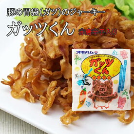 ジャーキー おつまみ ガッツくん 15g 【メール便送料無料】 オキハム お取り寄せ 沖縄 お土産 豚ジャーキー 豚 胃袋 ポイント消化 美味しい ホルモン ビールのつまみ 酒の肴 酒のつまみ ご当地ジャーキー 食べきり 一人前